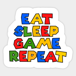 Eat sleep game repeat Sticker